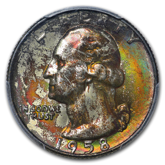 1958-D Washington Quarter MS-66 PCGS (Beautifully Toned) 1958-D Washington Quarter MS-66 PCGS (Beautifully Toned)